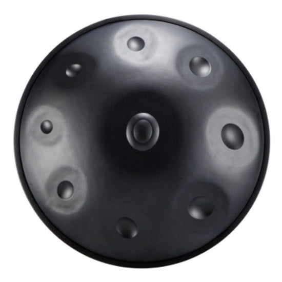 Handpan noir, gamme B2 hijaz, frequence 432hz, frequence 440hz, hang drum